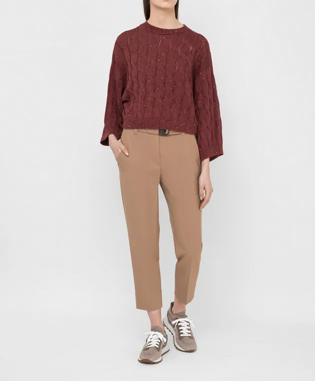 Brunello Cucinelli Burgundy sweater