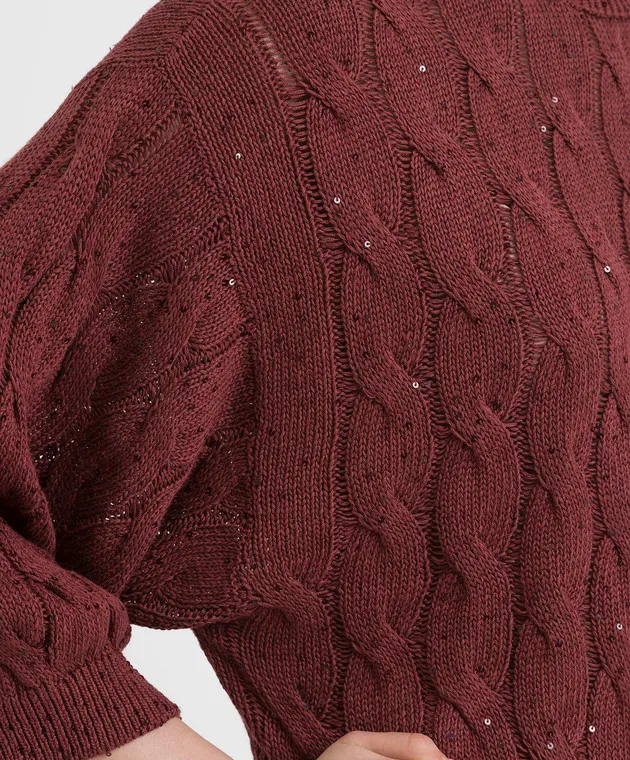 Brunello Cucinelli Burgundy sweater