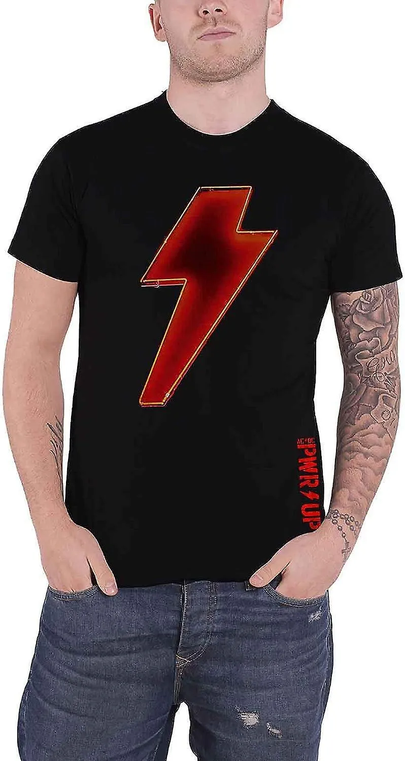 Camiseta AC/DC 'PWR UP Bolt Logo' (Negro)