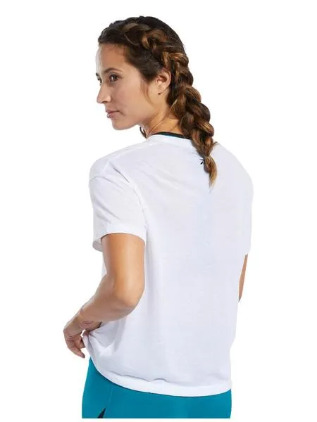 camiseta reebok blanca mujer