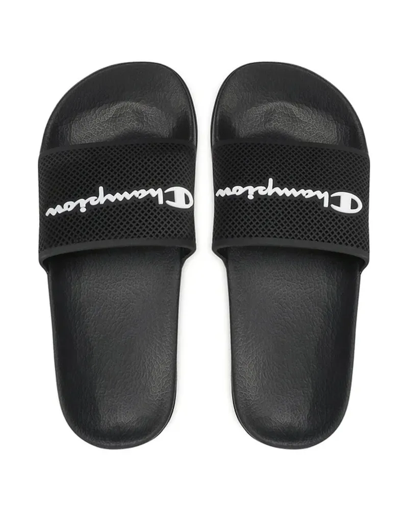 Chanclas champion negra pala letras