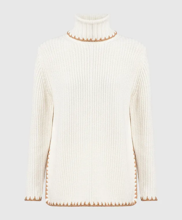 Enrico Mandelli White cashmere sweater