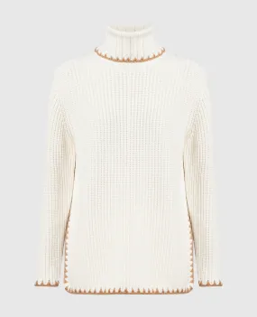 Enrico Mandelli White cashmere sweater