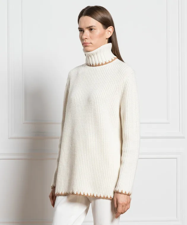 Enrico Mandelli White cashmere sweater