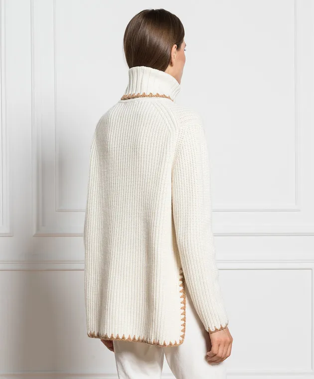 Enrico Mandelli White cashmere sweater