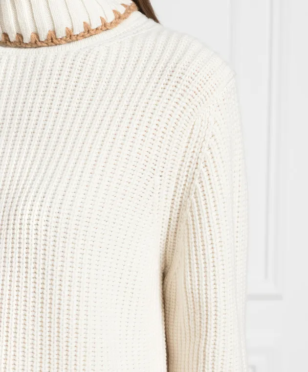 Enrico Mandelli White cashmere sweater