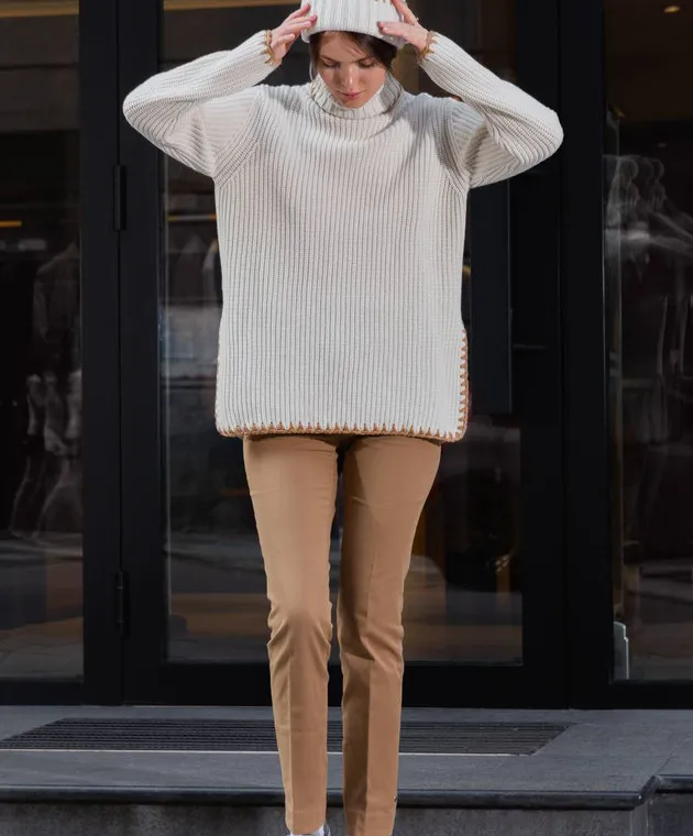 Enrico Mandelli White cashmere sweater