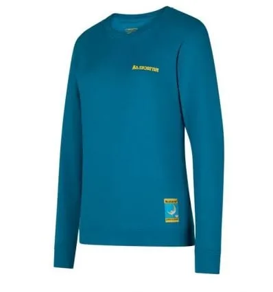 La Sportiva Sudadera Climbing on the Moon W (Turchese/Giallo)