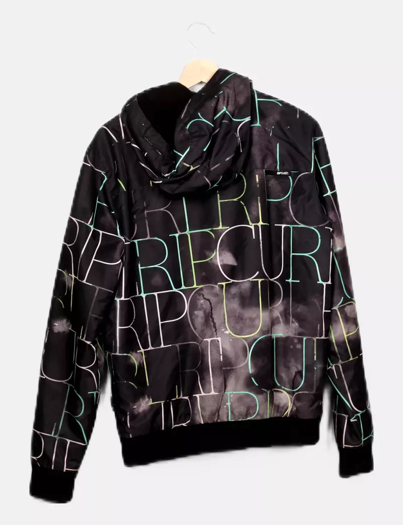 Rip Curl Cazadora negra estampada