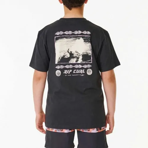 Rip Curl Pure Surf Art Tee-Boy Washed Black