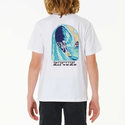 Rip Curl Shred Till Dead Tee-Boy White